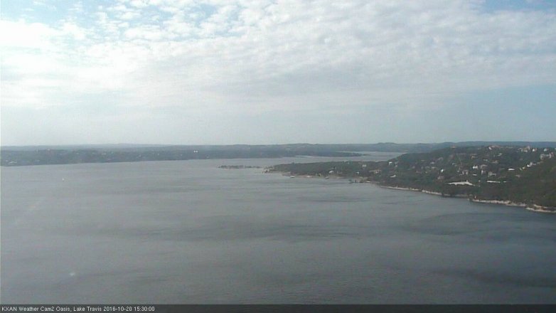 Lake Travis webcam, October 20, 2016 2:45 PM CT