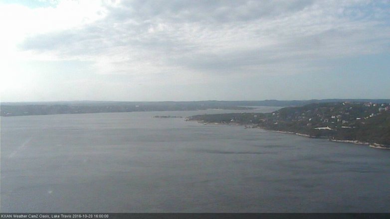 Lake Travis webcam, October 20, 2016 3:05 PM CT