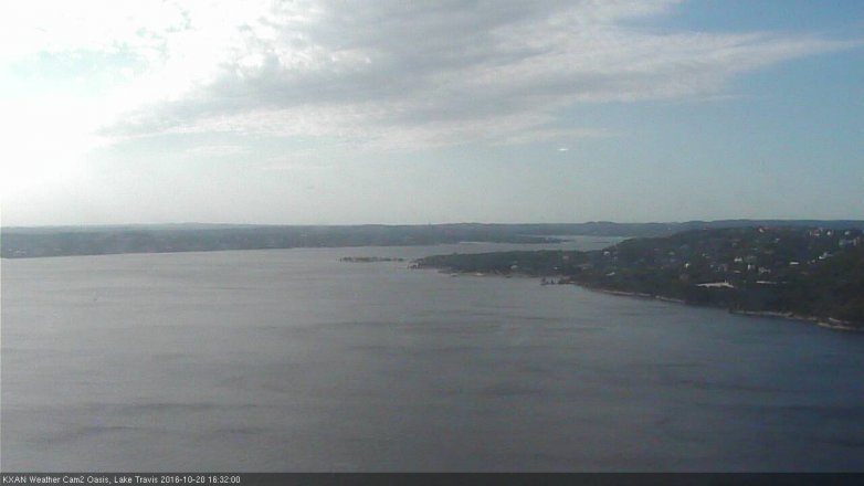 Lake Travis webcam, October 20, 2016 3:55 PM CT