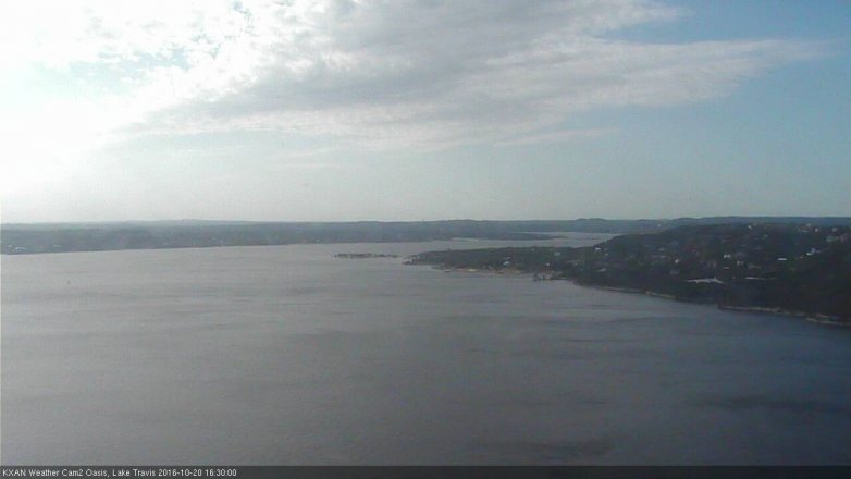 Lake Travis webcam, October 20, 2016 4:00 PM CT