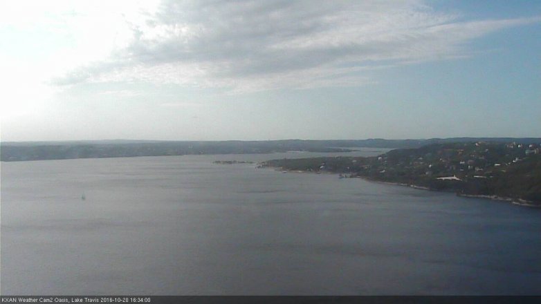 Lake Travis webcam, October 20, 2016 4:05 PM CT