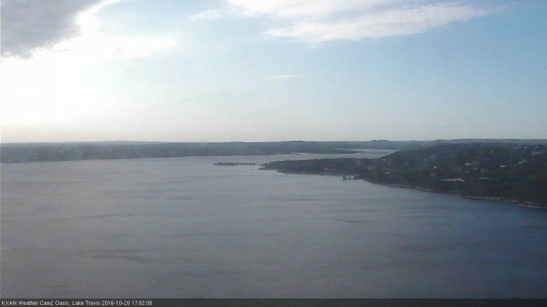 Lake Travis webcam, October 20, 2016 4:15 PM CT