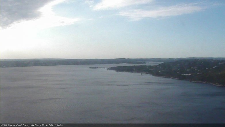 Lake Travis webcam, October 20, 2016 4:25 PM CT