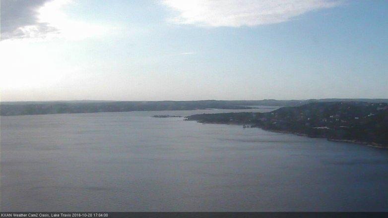 Lake Travis webcam, October 20, 2016 4:35 PM CT