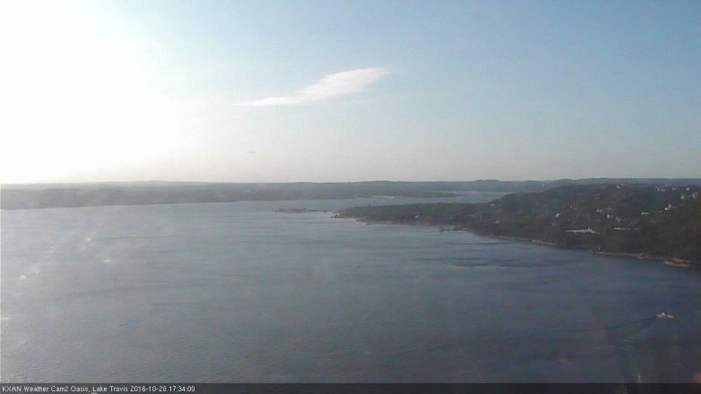 Lake Travis webcam, October 20, 2016 4:50 PM CT