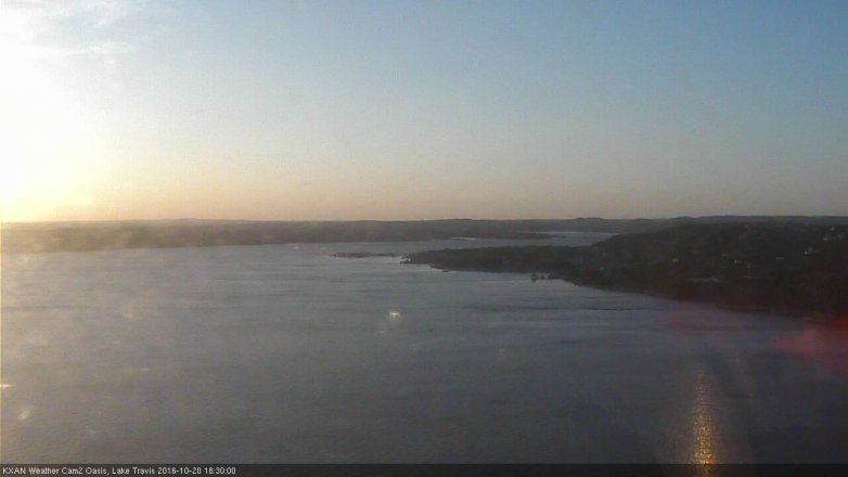 Lake Travis webcam, October 20, 2016 5:45 PM CT