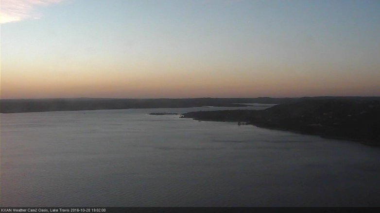 Lake Travis webcam, October 20, 2016 6:10 PM CT