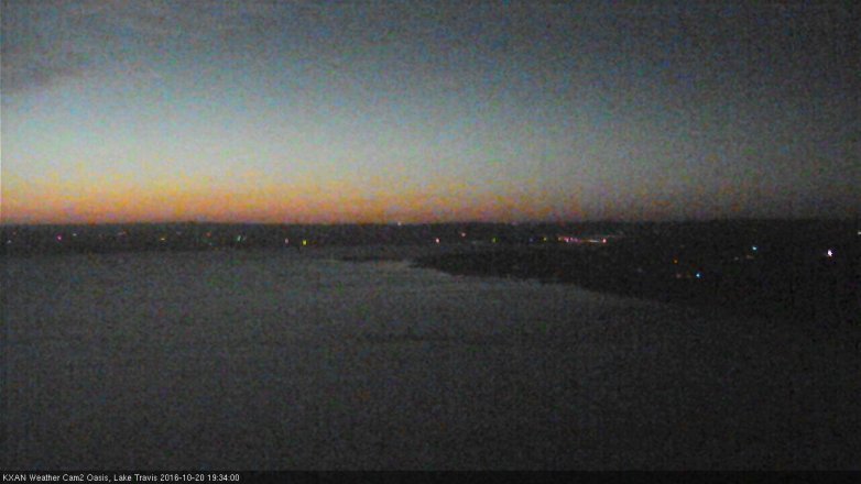 Lake Travis webcam, October 20, 2016 6:55 PM CT