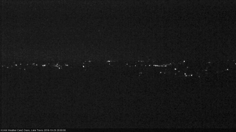 Lake Travis webcam, October 20, 2016 7:05 PM CT