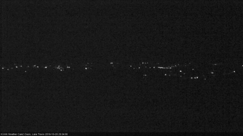 Lake Travis webcam, October 20, 2016 7:50 PM CT