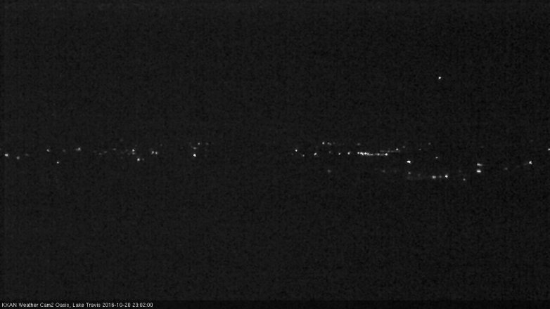 Lake Travis webcam, October 20, 2016 10:30 PM CT