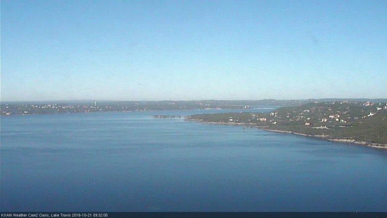 Lake Travis webcam, October 21, 2016 9:00 AM CT