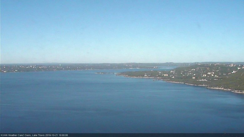 Lake Travis webcam, October 21, 2016 9:05 AM CT