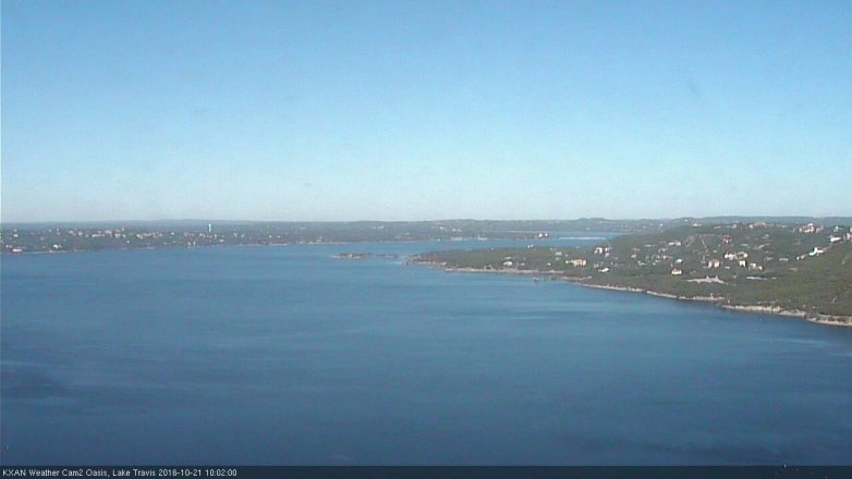 Lake Travis webcam, October 21, 2016 9:10 AM CT