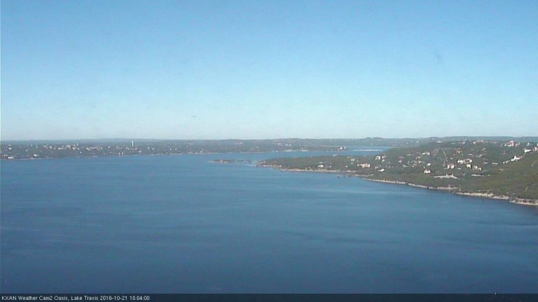 Lake Travis webcam, October 21, 2016 9:20 AM CT