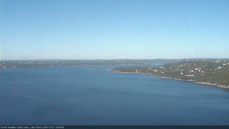 Lake Travis webcam, October 21, 2016 9:50 AM CT