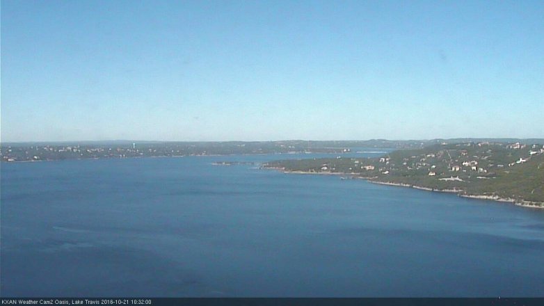 Lake Travis webcam, October 21, 2016 10:00 AM CT