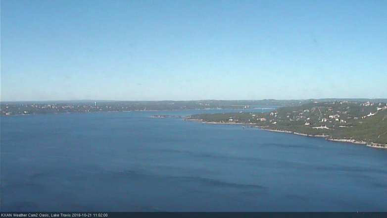 Lake Travis webcam, October 21, 2016 10:10 AM CT