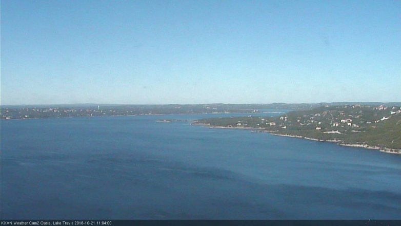 Lake Travis webcam, October 21, 2016 10:25 AM CT