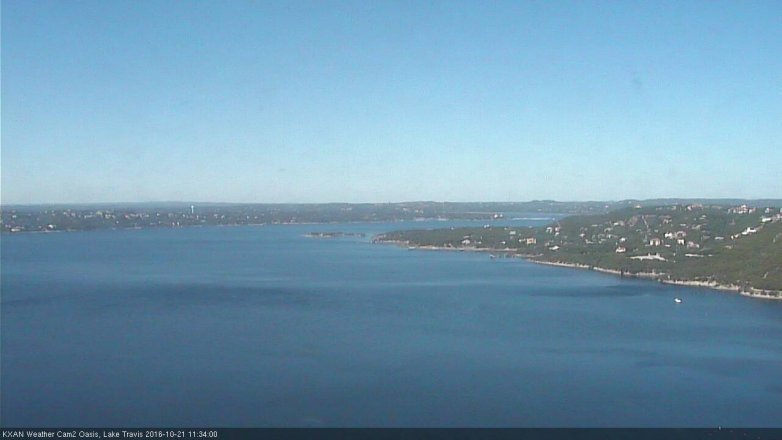 Lake Travis webcam, October 21, 2016 10:55 AM CT