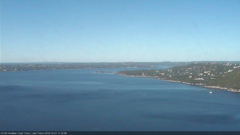 Lake Travis webcam, October 21, 2016 11:00 AM CT