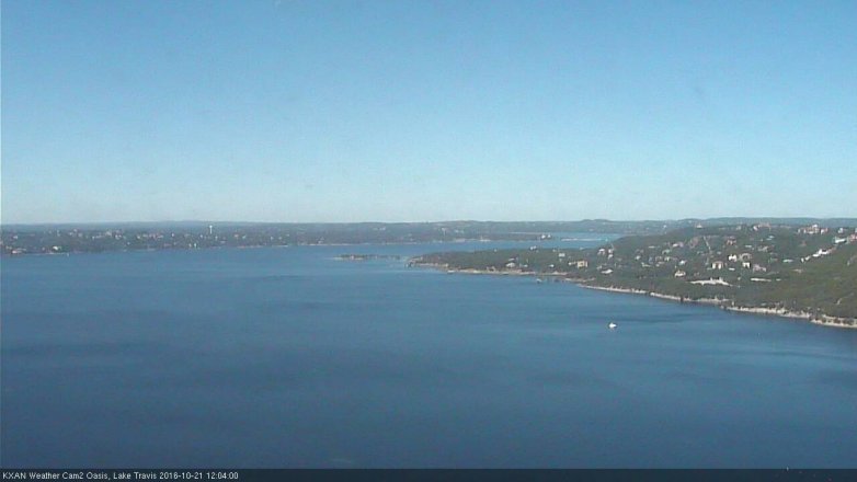 Lake Travis webcam, October 21, 2016 11:25 AM CT