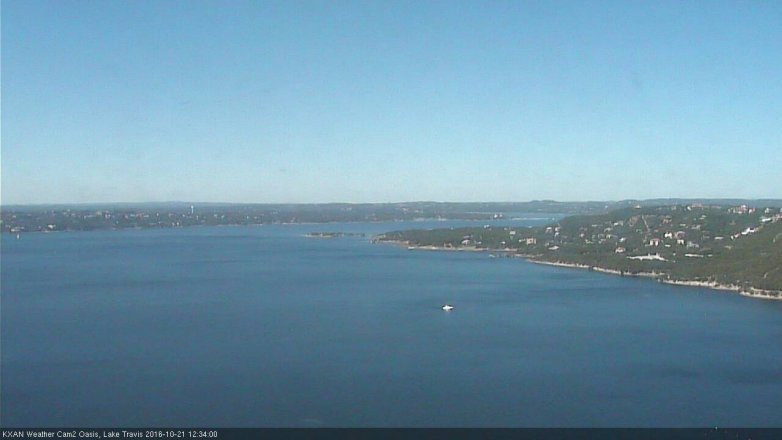 Lake Travis webcam, October 21, 2016 11:45 AM CT