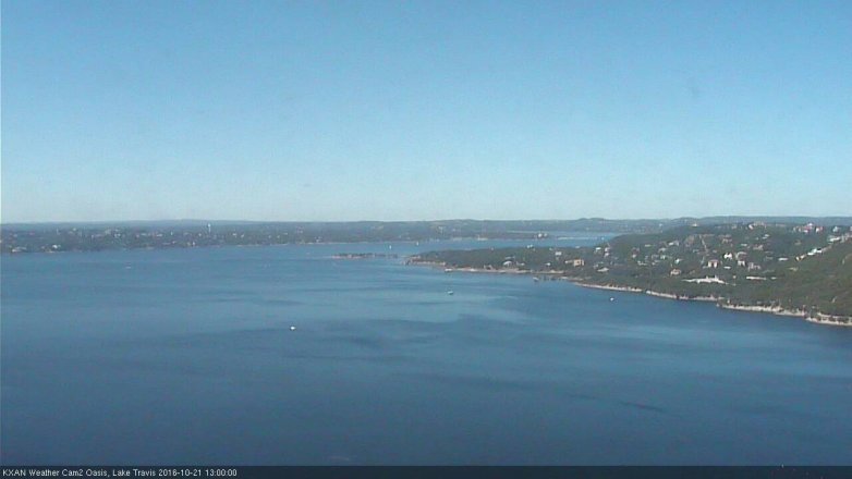 Lake Travis webcam, October 21, 2016 12:30 PM CT