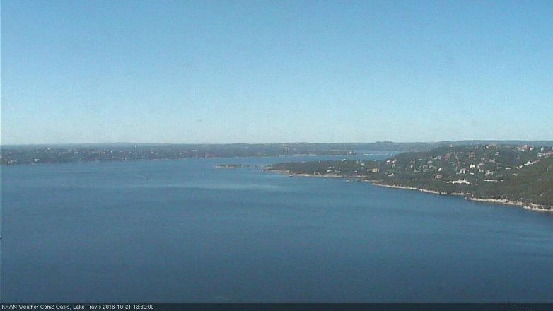 Lake Travis webcam, October 21, 2016 1:00 PM CT