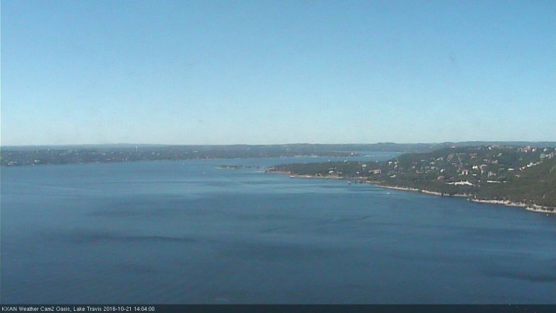 Lake Travis webcam, October 21, 2016 1:15 PM CT