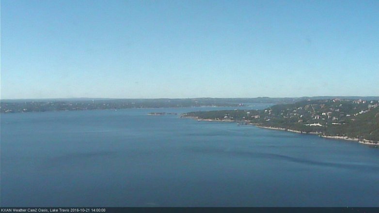 Lake Travis webcam, October 21, 2016 1:20 PM CT
