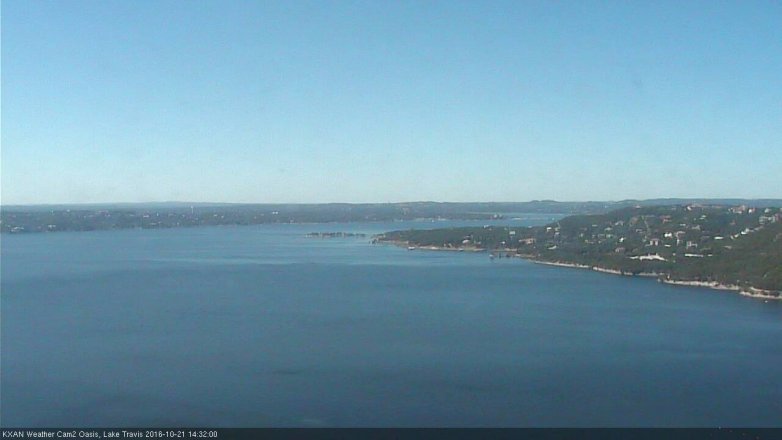 Lake Travis webcam, October 21, 2016 1:40 PM CT