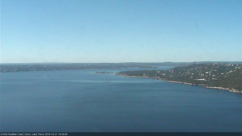 Lake Travis webcam, October 21, 2016 1:55 PM CT