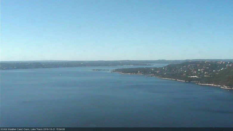 Lake Travis webcam, October 21, 2016 2:20 PM CT