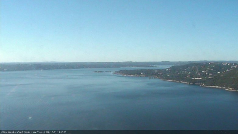 Lake Travis webcam, October 21, 2016 3:00 PM CT