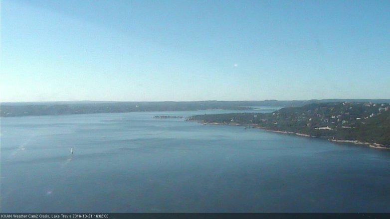 Lake Travis webcam, October 21, 2016 3:05 PM CT