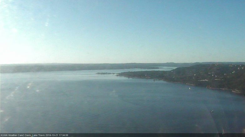 Lake Travis webcam, October 21, 2016 4:55 PM CT