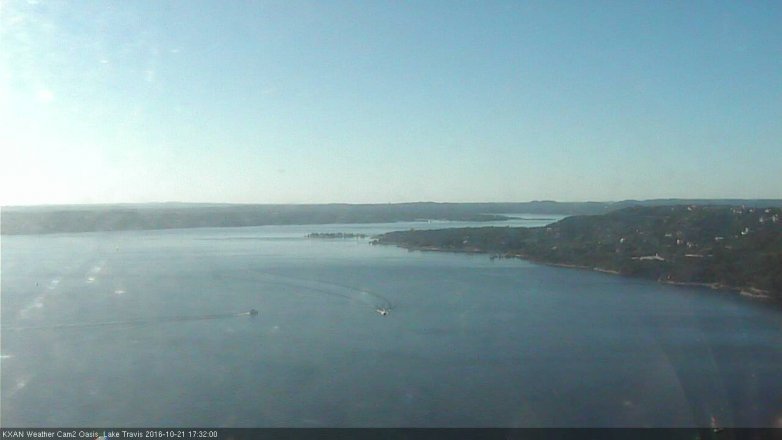 Lake Travis webcam, October 21, 2016 5:00 PM CT