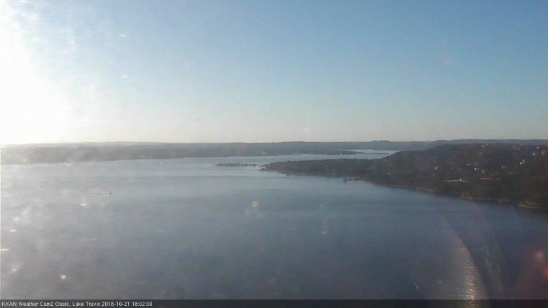 Lake Travis webcam, October 21, 2016 5:15 PM CT