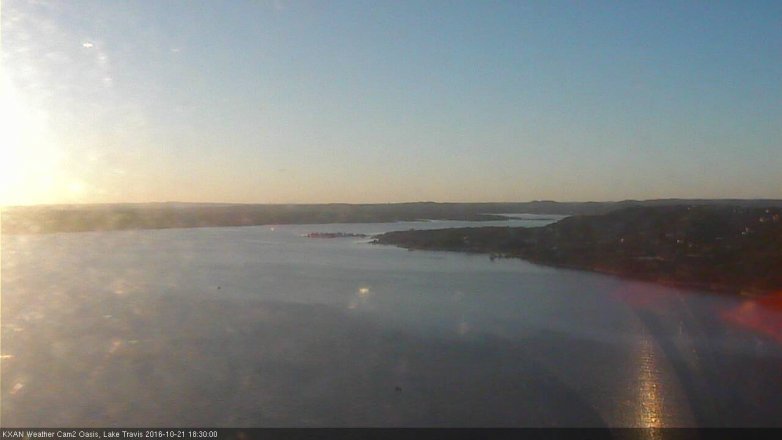 Lake Travis webcam, October 21, 2016 5:35 PM CT