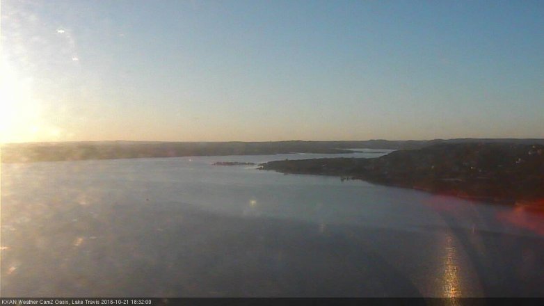 Lake Travis webcam, October 21, 2016 5:40 PM CT