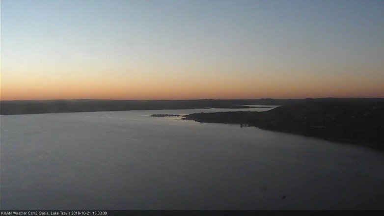 Lake Travis webcam, October 21, 2016 6:15 PM CT