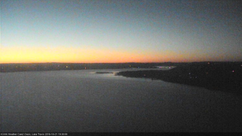 Lake Travis webcam, October 21, 2016 6:50 PM CT