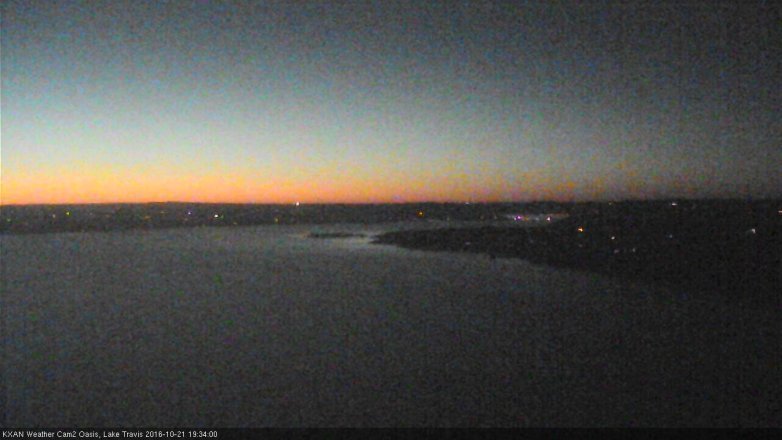 Lake Travis webcam, October 21, 2016 6:55 PM CT