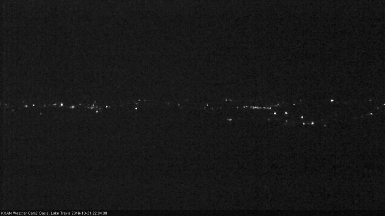 Lake Travis webcam, October 21, 2016 9:30 PM CT