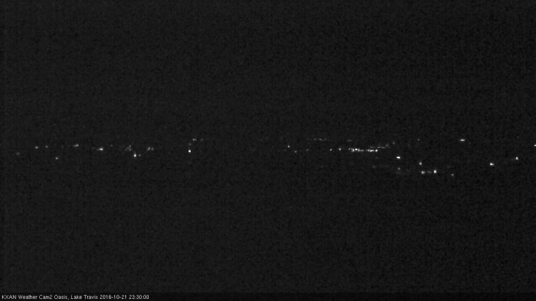 Lake Travis webcam, October 21, 2016 10:45 PM CT