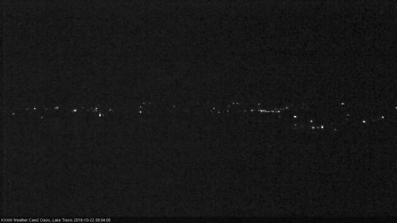 Lake Travis webcam, October 21, 2016 11:35 PM CT