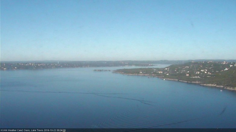 Lake Travis webcam, October 22, 2016 9:05 AM CT