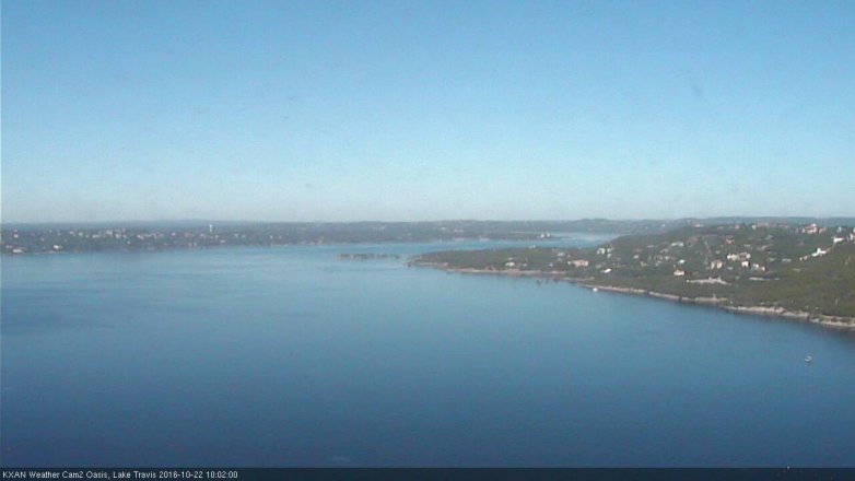 Lake Travis webcam, October 22, 2016 9:20 AM CT