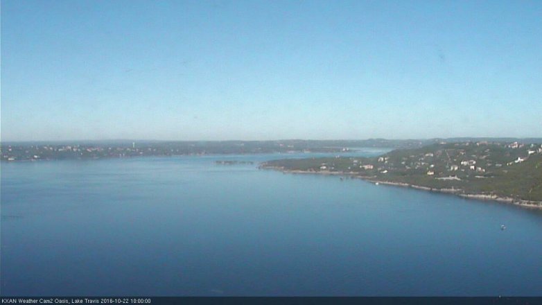 Lake Travis webcam, October 22, 2016 9:30 AM CT